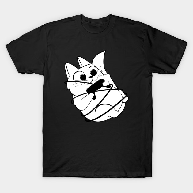 Tangled Gamer Cat T-Shirt by MeowwPoww